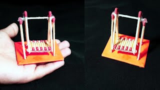 Matchstick Art ! DIY matchstick miniature swing for Doll #diy matchstick craft ideas