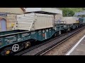 drs 6m95 dungeness nuclear flask train with 88006 and 68033 passing through hollingbourne 4 9 24