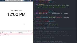 JavaScript Exercise - Clock: Static (2 of 3)
