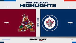 NHL Highlights | Coyotes vs. Jets - February 25, 2024