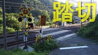 2018.7.29　中央線「摺差第二踏切」　E257系特急あずさ25号　211系普通高尾行き　Chuo Line Surusashi No.2 railroad crossing