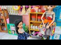 barbie girl evening routine nila mom house cleaning work barbie show tamil