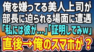 【感動する話】俺を嫌ってる美人上司と居酒屋で遭遇。部長「悪いようにはしないからさw」美人上司「私には彼が…」部長「証明してみろよw」→直後、俺の携帯が鳴り…？