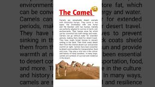 Essay on Camel |  Explanation in English