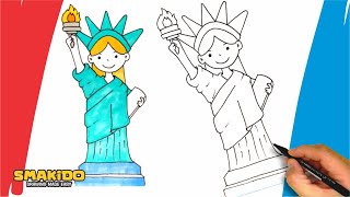 How to Draw Statue of Liberty Step By Step For Beginners