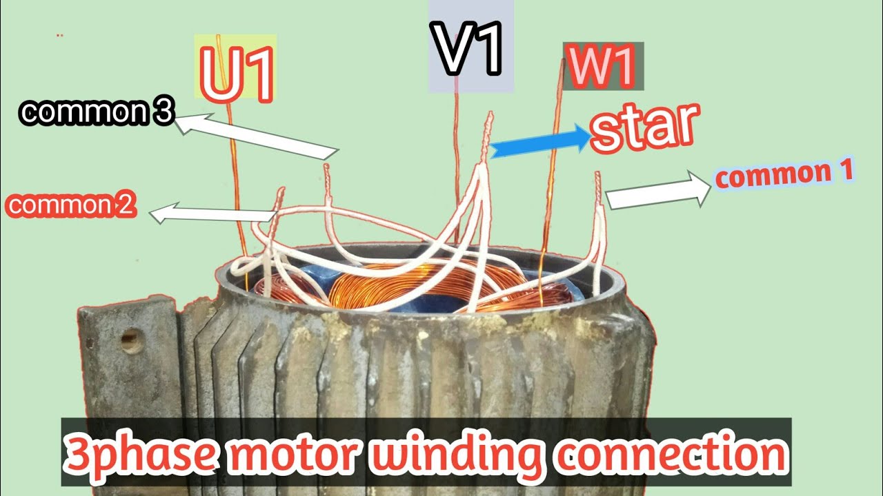 3 Phase Motor Winding Connection Tutorial / Star Delta Connection, From ...