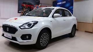 Maruti Suzuki Dzire Facelift Exterior,Interior and Boot Space | Pearl Arctic White | ZDI Plus 1080p