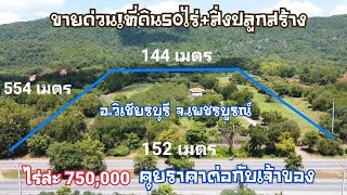 (ขายแล้วคะ) ขายที่ดินสวนผสมหลังติดเขา-หน้าติดถนน4เลน/50ไร่ อ.วิเชียรบุรี จ.เพชรบูรณ์