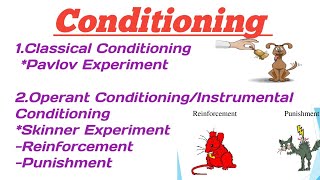 What is conditioning in psychology with example?#conditioning #pavlov #skinner