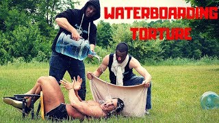 Surviving Waterboarding TORTURE Challenge | Bodybuilder VS Getting Waterboarded and Interrogated