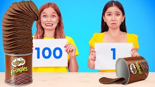 100 Layers of Food Challenge | Funny Food Challenges by 123 GO! GLOBAL