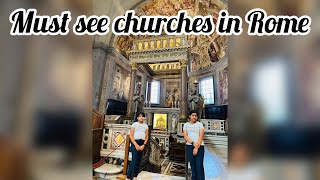 വിശുദ്ധ നാട്ടിലൂടെ ഒരു വിശുദ്ധ യാത്ര / Rome/ Italy/ Beautiful Churches in Rome/Travel vlog -6