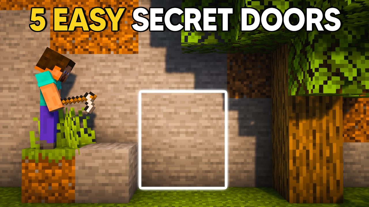 5 Easy Secret Doors In Minecraft 1 21 Youtube