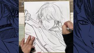 【刀剣乱舞】三日月宗近 描いてみた  | Drawing Touken Ranbu Munechika Mikazuki