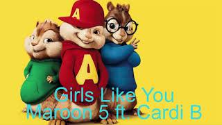 Maroon 5 - Girls Like You ft. Cardi B (Cover By Chipmunks)