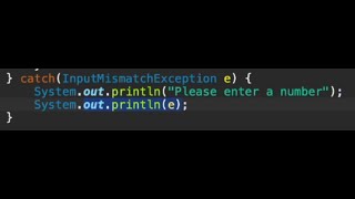 JAVA || How to use TRY CATCH, featuring switch statement.