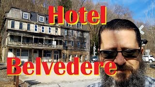 Historic Hotel Belvedere and Abanoned Railroad Bridge in Apollo Pa