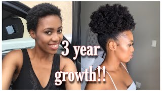 Use these products to grow your natural hair!! 3 years worth of growth 😍