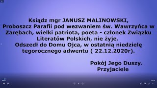 śp. ks. mgr Janusz Malinowski  - pogrzeb