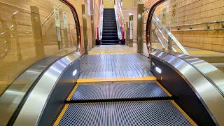 【三菱】都営大江戸線 牛込神楽坂駅の改札外エスカレーター MITSUBISHI Escalator,Ushigome-kagurazaka Sta.