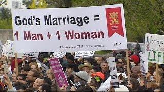 US anti-same sex marriage march in Washington