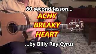 Achy Breaky Heart by Billy Ray Cyrus 2 chord Guitar Lesson