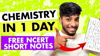 Class 12th - Score 50/70 in chemistry in 1 day!💯 | FREE NCERT Short notes