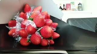 DIY Wrap Strawberry bouquet #strawberry #DIY