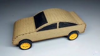 How to make a cardboard car, sport car, with 9v Battery.