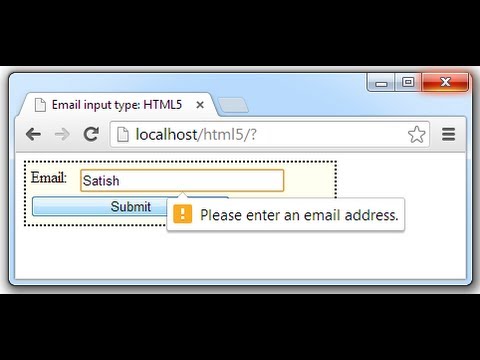 Form Input Type - Email: HTML5 - YouTube