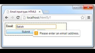 Form Input Type - email: HTML5
