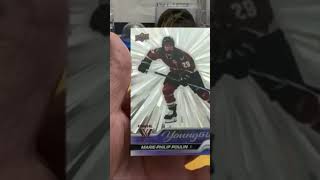 Canadian Hockey legend Marie-Philip Poulin Outburst card pulled out of a PWHL pack.Montreal Victoire