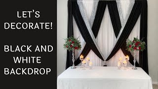 Black and White Backdrop With Silver/Red Accents | Design Tips