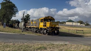 TasRail 2010 #55 train crossing Relbia Road