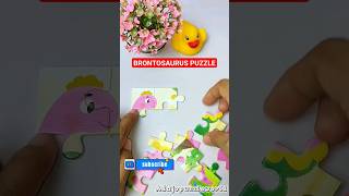 HOW TO SOLVE A PUZZLE | DINOSAURS JIGSAW PUZZLE GAME - BRONTOSAURUS @adajopuzzleworld #shorts