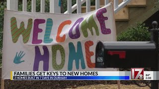 Durham families get keys to new homes