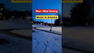 Winter in America | Awesome 👌 View | #shorts #viral #trending #snow #usa #winter