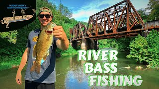 RIVER FISHING for BIG SMALL MOUTH BASS -North fork of the Kentucky River