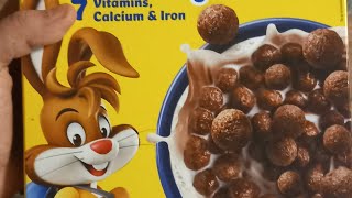 Trying Nesquik chocolate cereal for first time #nestle #nesquik #cereal #chocolate #breakfast