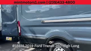 2019 Ford Transit 250 High Roof Extended with Shelving | Mint Motors Fort Myers, Florida