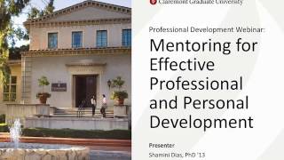 Mentoring for Effective Professional and Personal Development