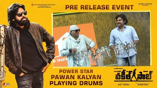 Power Star Pawan Kalyan & Sivamani Playing Drums - Vakeel Saab Pre Release Event