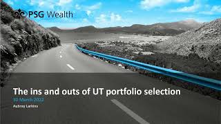 Webinar: The ins and outs of portfolio selection