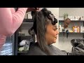 how to pin curl bun with bang natural hair