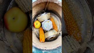 The process of easily crushing corn and apples #machine #tools #technology