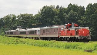 2013年夏：水郡線に「ゆう」入線(試運転と本運転)