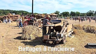 Fête de la moisson 2024, Valennes (Sarthe) - Les Battages à l'ancienne