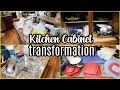 Kitchen Cabinet Declutter and Organize with me! Trying to prep for the Holidays