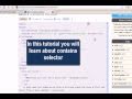 JQUERY Tutorial : jQuery contains selector