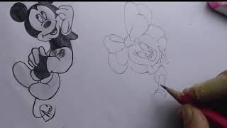 Mickey Mouse Cartoon || Pencil Sketch Drawing || Alenthia Amy #01